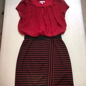 Black and Red Business-like Dress